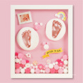 Newborn baby souvenirs clay first year handprint and footprint photo frame DIY handprint and footprint